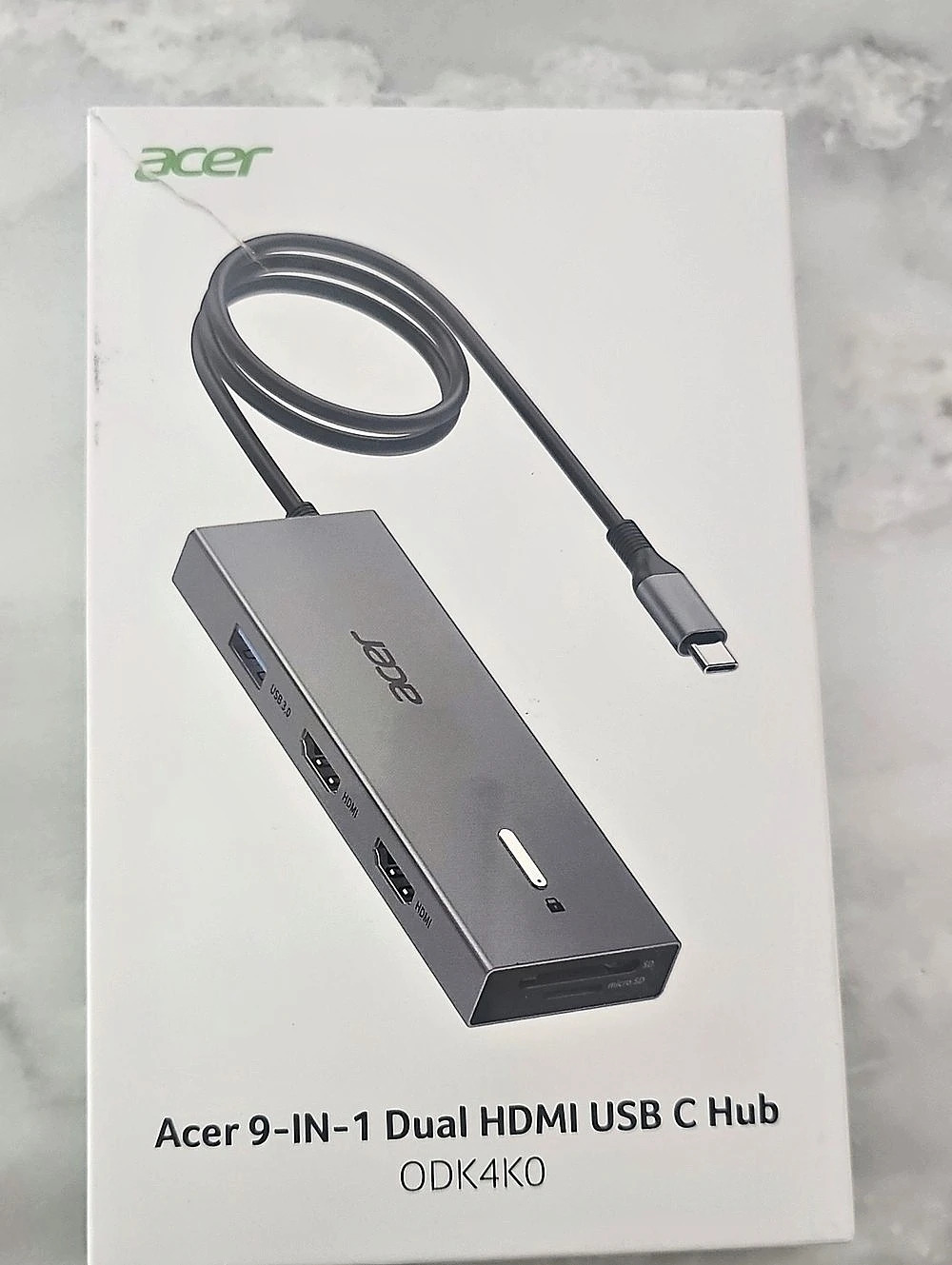 Acer 9-in-1 Dual HDMI USB-C Hub ODK4K0 USB-C Hub New in Box